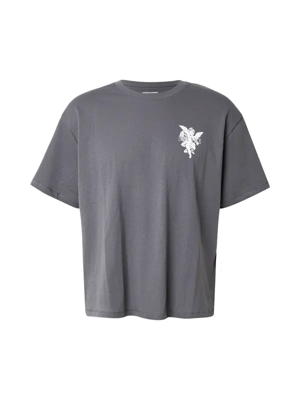 JACK & JONES JACK & JONES Majica  tamo siva / bijela