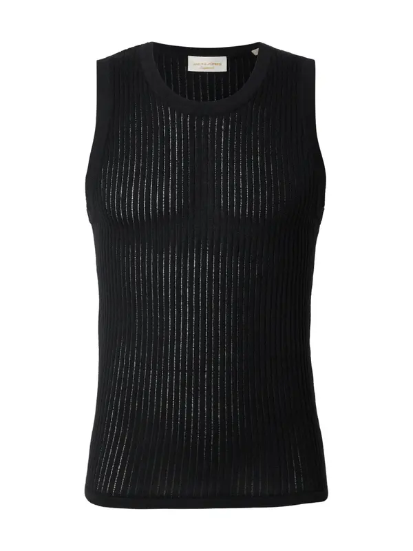 JACK & JONES JACK & JONES Pleteni prsluk 'JORMAINE'  crna
