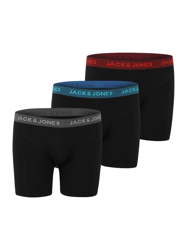 Jack & Jones Plus Jack & Jones Plus Bokserice  azur / siva / antracit siva / krvavo crvena