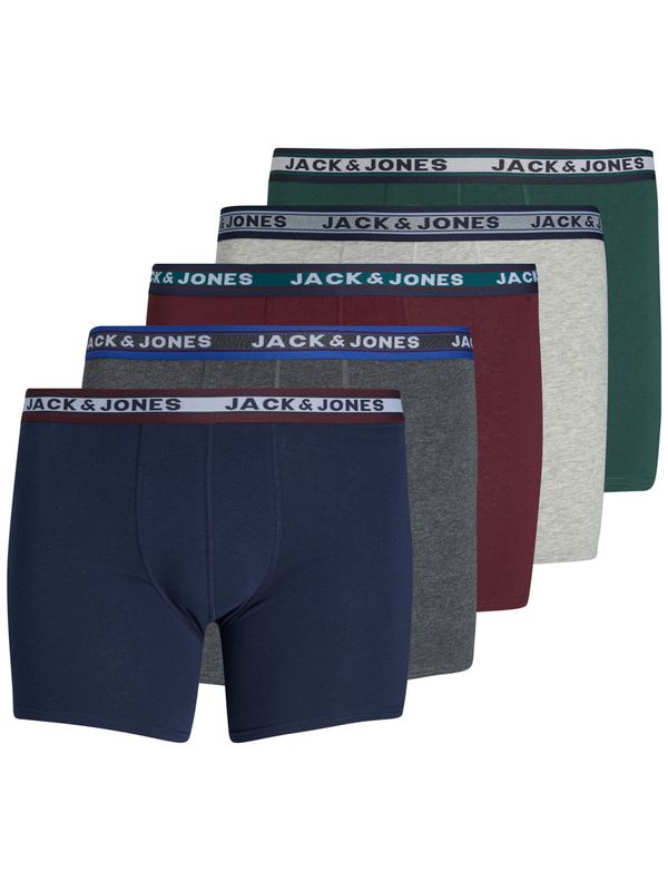 Jack & Jones Plus Jack & Jones Plus Bokserice 'Coliver'  mornarsko plava / siva melange / tamno zelena / bordo