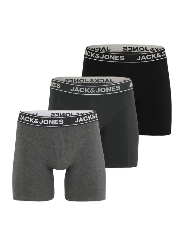 Jack & Jones Plus Jack & Jones Plus Bokserice 'JACBLACK FRIDAY'  tamo siva / siva melange / crna