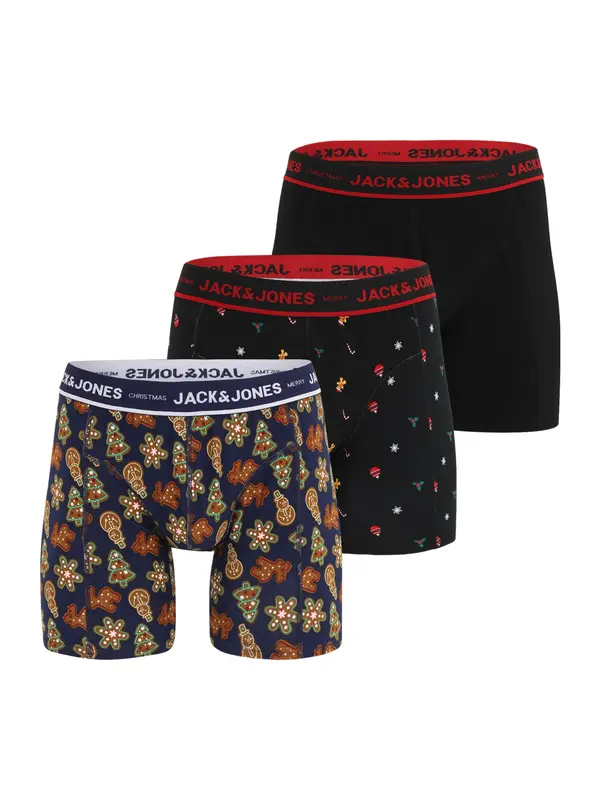 Jack & Jones Plus Jack & Jones Plus Bokserice 'JACGingerbread'  tamno plava / karamela / crvena / crna