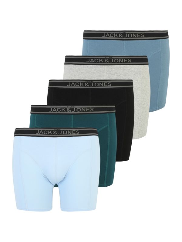 Jack & Jones Plus Jack & Jones Plus Bokserice 'JACKYLE'  opal / siva melange / menta / kraljevski zelena / crna