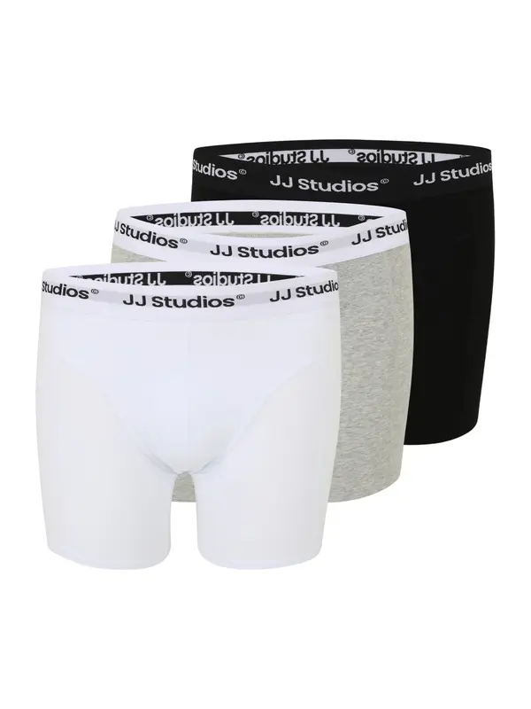 Jack & Jones Plus Jack & Jones Plus Bokserice 'JACSOHO'  siva melange / crna / bijela