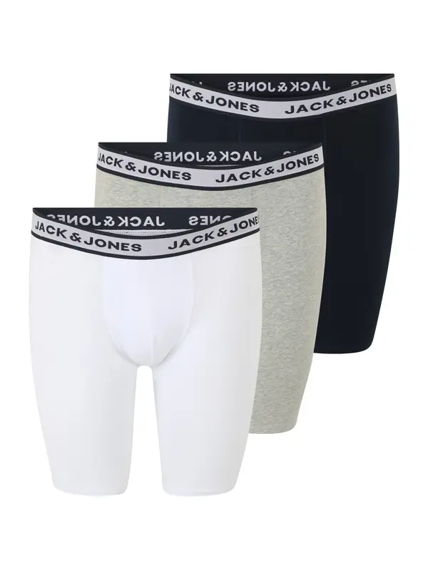 Jack & Jones Plus Jack & Jones Plus Bokserice 'JACSolid'  mornarsko plava / siva melange / bijela