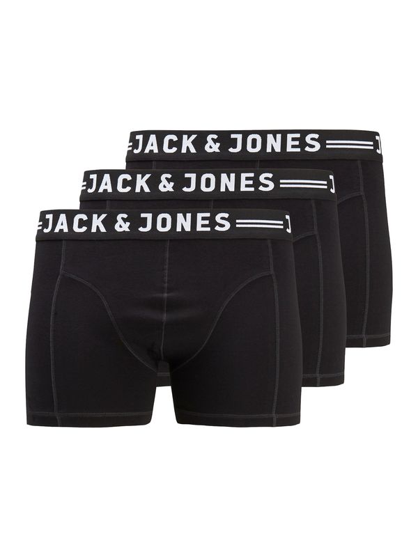 Jack & Jones Plus Jack & Jones Plus Bokserice 'Sense'  crna / bijela