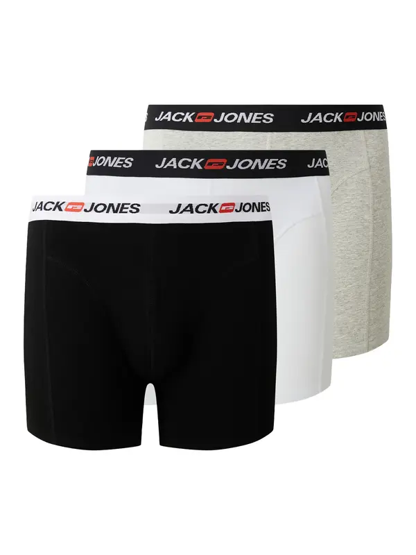 Jack & Jones Plus Jack & Jones Plus Bokserice  siva melange / crvena / crna / bijela