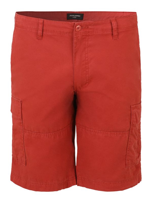 Jack & Jones Plus Jack & Jones Plus Cargo hlače 'COLE CAMPAIGN'  neonsko crvena