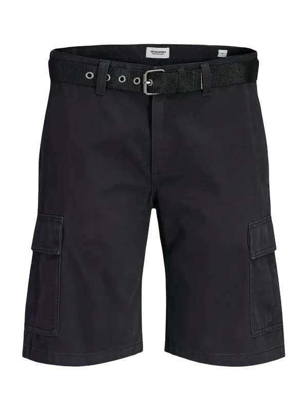 Jack & Jones Plus Jack & Jones Plus Cargo hlače 'JPSTCOLE HUDSON'  crna
