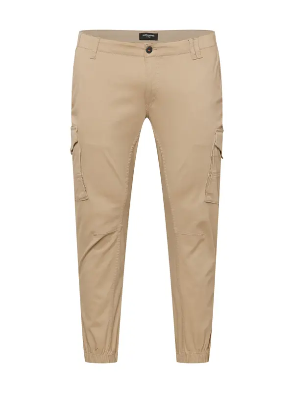 Jack & Jones Plus Jack & Jones Plus Cargo hlače 'Paul'  svijetlobež