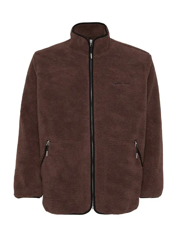 Jack & Jones Plus Jack & Jones Plus Flis jakna 'JORNORREBRO'  smeđa