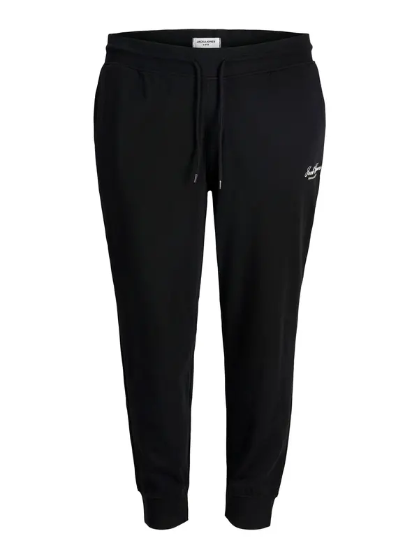Jack & Jones Plus Jack & Jones Plus Hlače 'JPSTGORDON'  crna / bijela