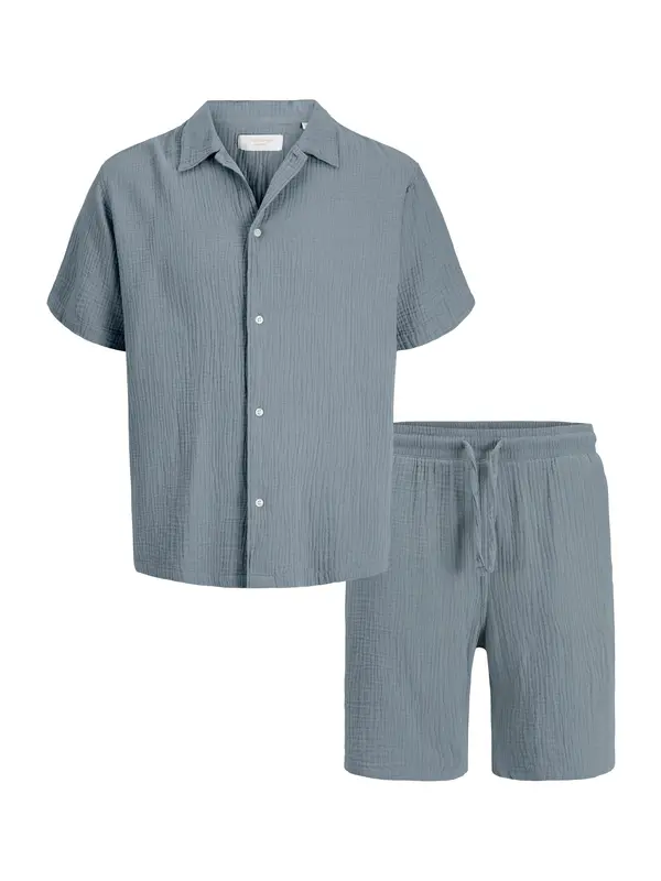 Jack & Jones Plus Jack & Jones Plus Jednodijelna pidžama 'JORNANTUCKET'  golublje plava