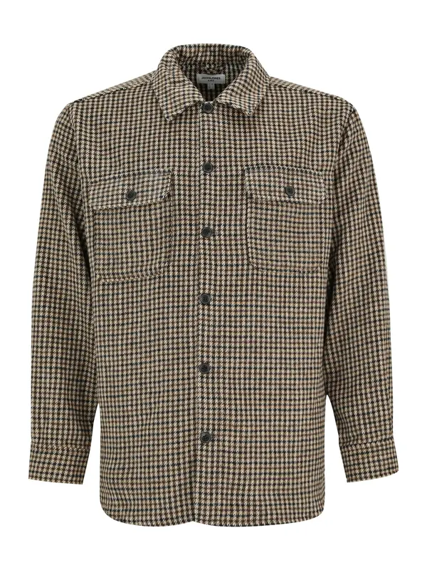 Jack & Jones Plus Jack & Jones Plus Košulja 'JJEBradley Ollie'  smeđa / crna