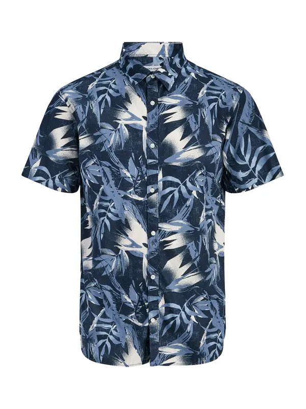Jack & Jones Plus Jack & Jones Plus Košulja 'JJHonolulu'  mornarsko plava / golublje plava / bijela