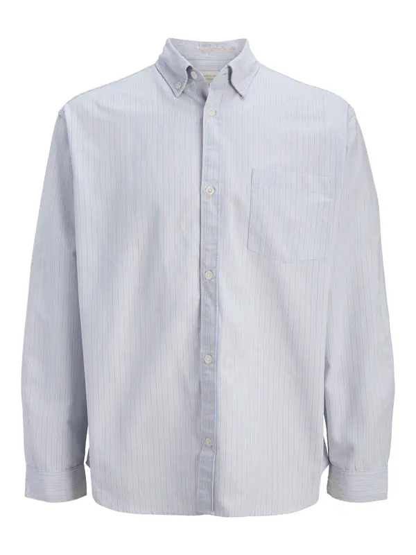 Jack & Jones Plus Jack & Jones Plus Košulja 'JORNORREBRO'  svijetloplava / crvena / bijela