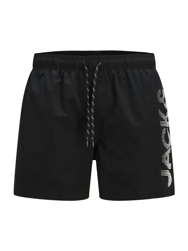 Jack & Jones Plus Jack & Jones Plus Kupaće hlače 'JPSTMaui'  crna / bijela