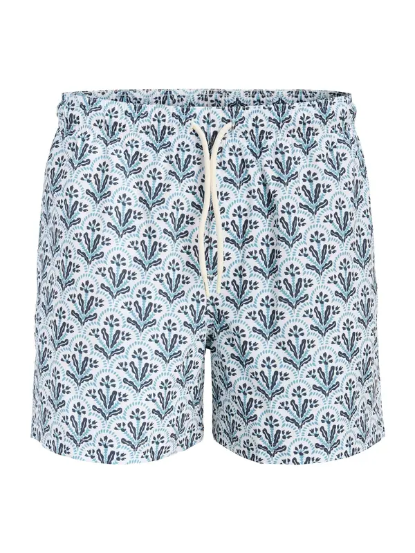 Jack & Jones Plus Jack & Jones Plus Kupaće hlače 'JPSTMAUI'  morsko plava / akvamarin / bijela