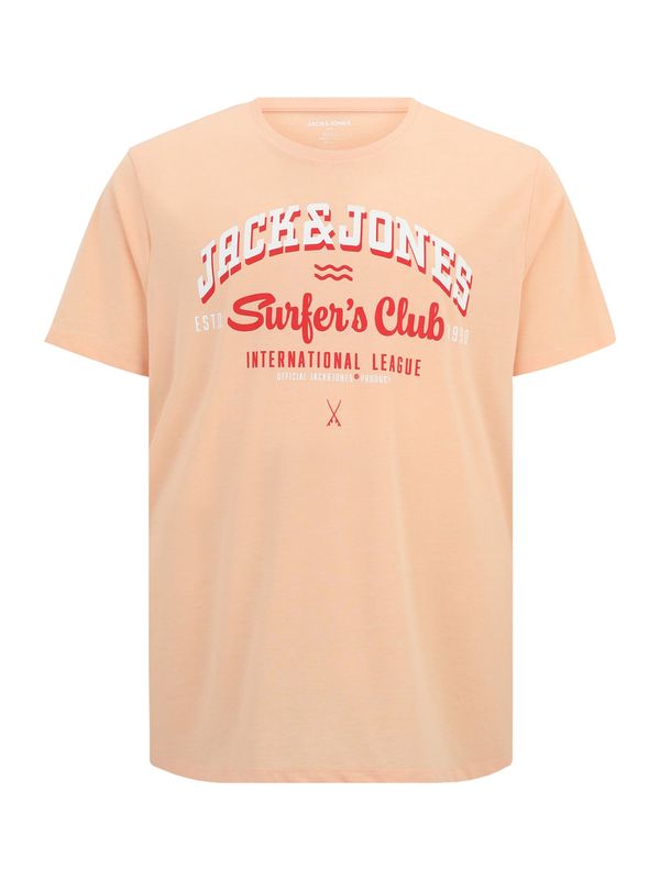 Jack & Jones Plus Jack & Jones Plus Majica  breskva / crvena / bijela