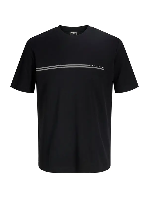 Jack & Jones Plus Jack & Jones Plus Majica 'JCOFUSION'  crna / bijela
