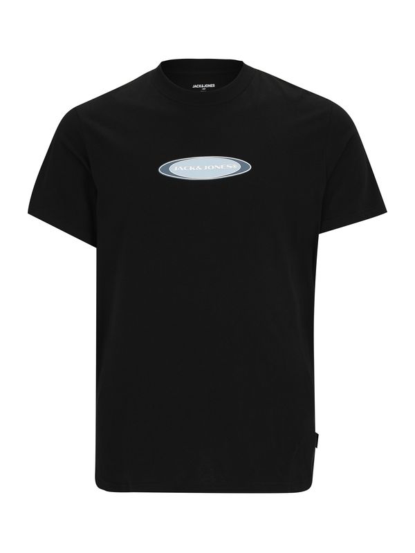 Jack & Jones Plus Jack & Jones Plus Majica 'JCOPACER'  safirno plava / svijetloplava / crna / bijela
