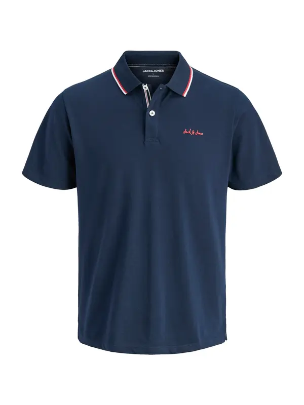 Jack & Jones Plus Jack & Jones Plus Majica 'JJBlaze'  mornarsko plava / lubenica roza / bijela