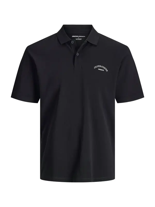 Jack & Jones Plus Jack & Jones Plus Majica 'JJCollege'  crna / bijela