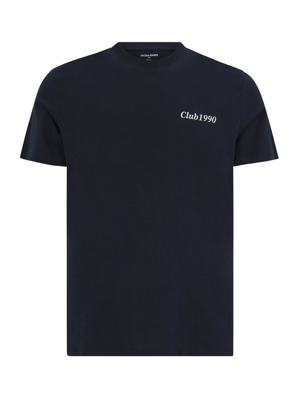 Jack & Jones Plus Jack & Jones Plus Majica 'JJEBRADLEY'  morsko plava / malina / bijela