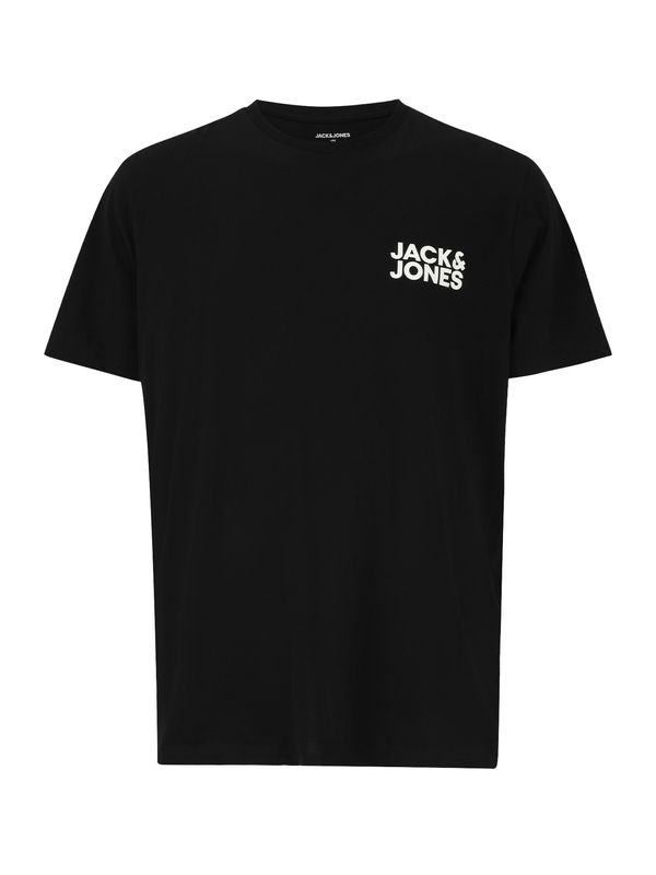Jack & Jones Plus Jack & Jones Plus Majica 'JJECorp'  crna / bijela