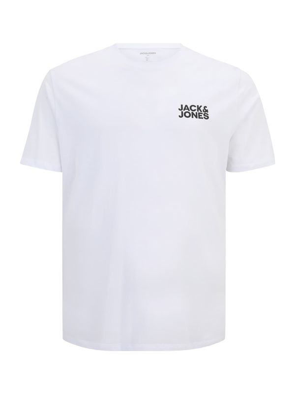 Jack & Jones Plus Jack & Jones Plus Majica 'JJECorp'  crna / bijela