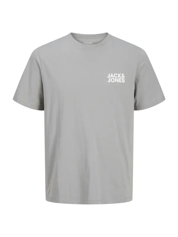 Jack & Jones Plus Jack & Jones Plus Majica 'JJECorp'  siva / bijela
