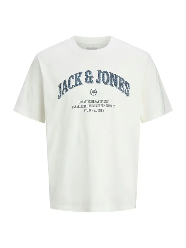 Jack & Jones Plus Jack & Jones Plus Majica 'JJEDenver'  morsko plava / bijela