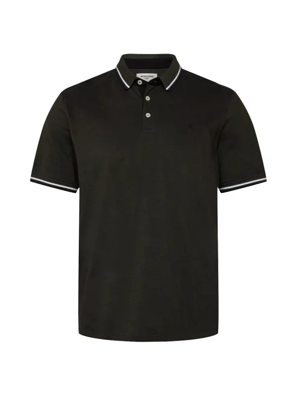 Jack & Jones Plus Jack & Jones Plus Majica 'JJEPaulos'  kraljevski zelena / bijela