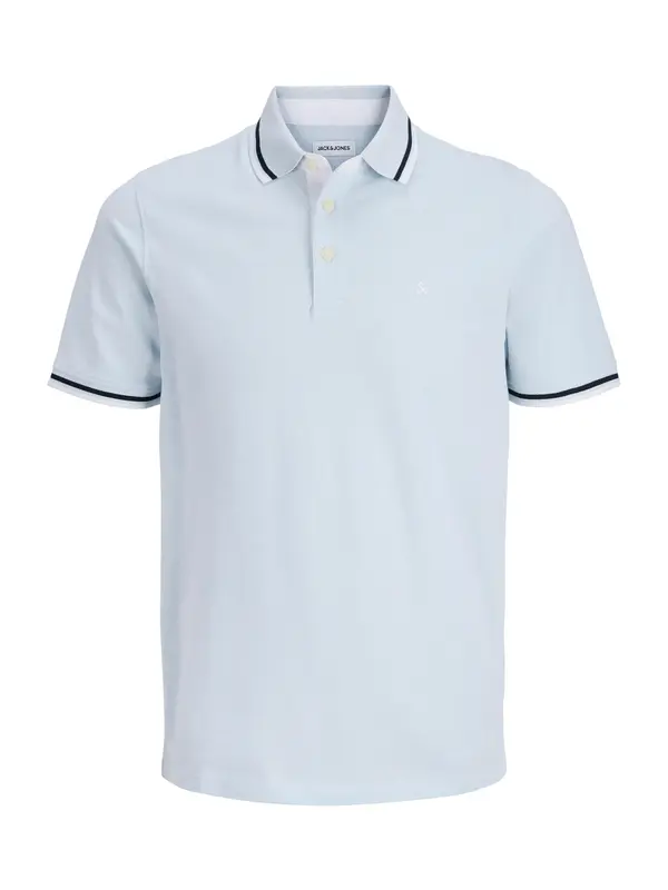 Jack & Jones Plus Jack & Jones Plus Majica 'JJEPAULOS'  pastelno plava / tamno plava / bijela