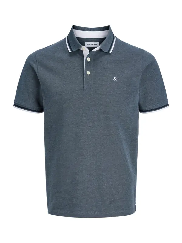 Jack & Jones Plus Jack & Jones Plus Majica 'JJEPaulos'  plava melange / bijela