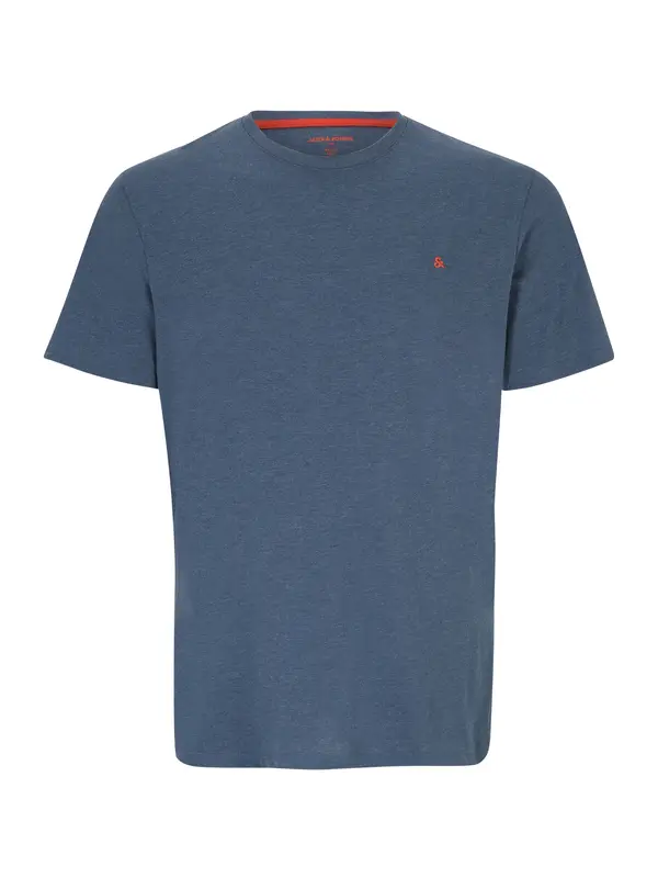 Jack & Jones Plus Jack & Jones Plus Majica 'JJEPaulos'  plava melange / krvavo crvena