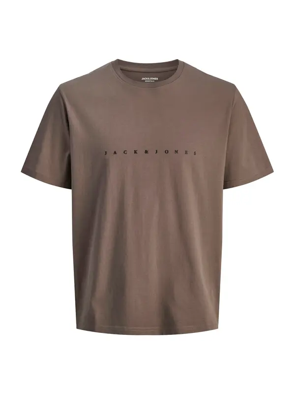Jack & Jones Plus Jack & Jones Plus Majica 'JJEStar'  čokolada / crna