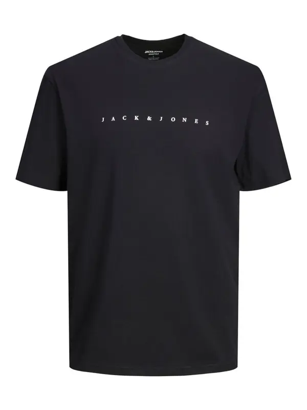 Jack & Jones Plus Jack & Jones Plus Majica 'JJESTAR'  crna / bijela