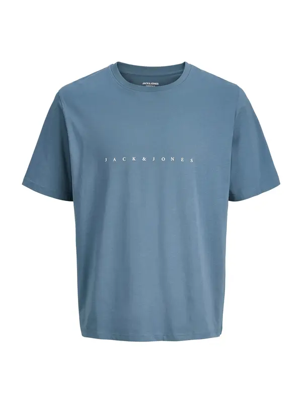 Jack & Jones Plus Jack & Jones Plus Majica 'JJESTAR'  sivkasto plava / bijela