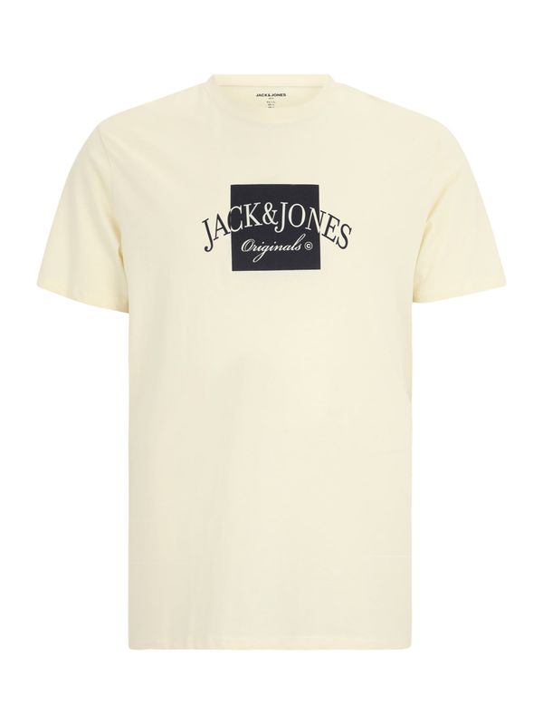 Jack & Jones Plus Jack & Jones Plus Majica 'JORBOSTON'  crna / vuneno bijela