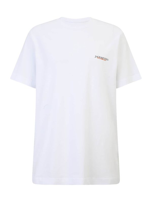 Jack & Jones Plus Jack & Jones Plus Majica 'JORBOSTON'  golublje plava / ciglasto crvena / crna / bijela