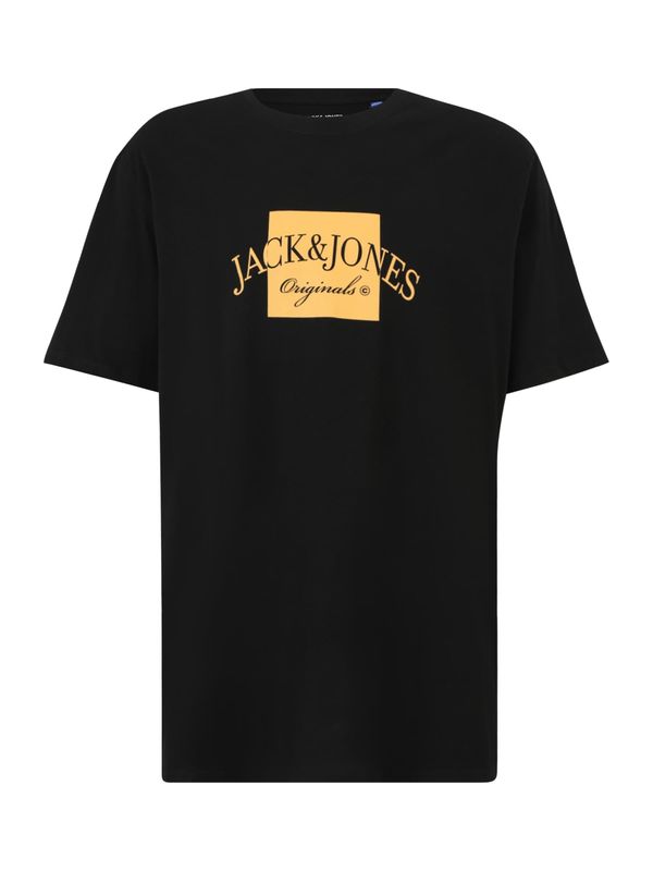 Jack & Jones Plus Jack & Jones Plus Majica 'JORBOSTON'  žuta / crna