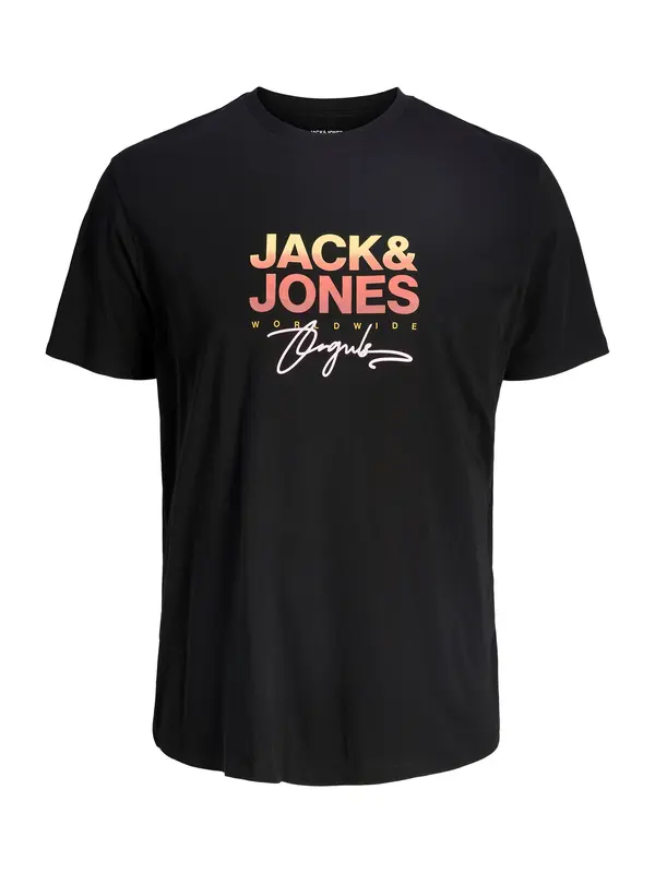 Jack & Jones Plus Jack & Jones Plus Majica 'JORCanggu'  žuta / svijetloroza / karmin crvena / crna