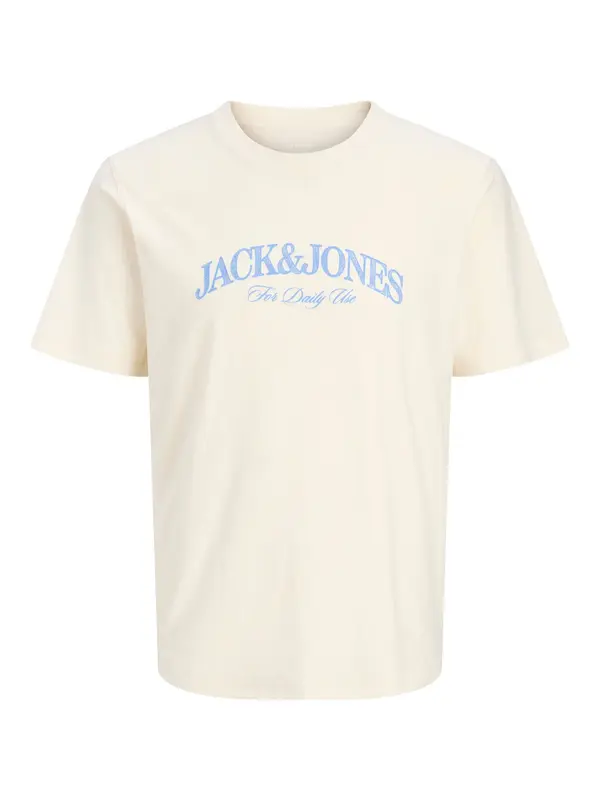 Jack & Jones Plus Jack & Jones Plus Majica 'JORCassis'  nebesko plava / prljavo bijela