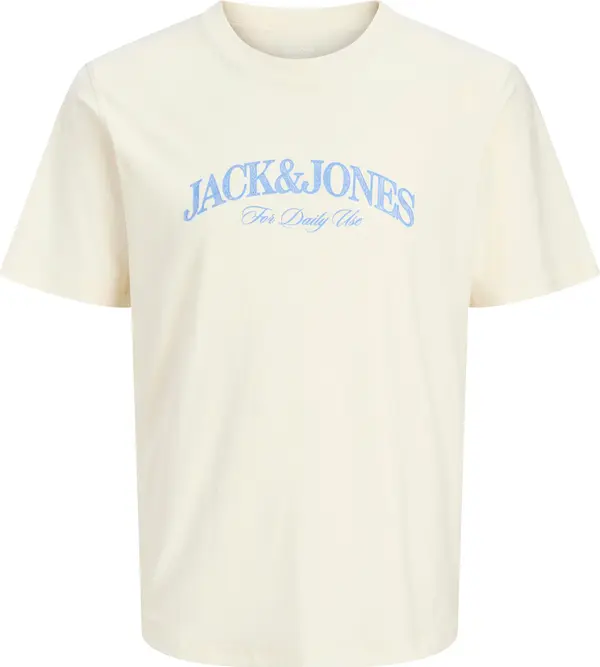 Jack & Jones Plus Jack & Jones Plus Majica 'JORCASSIS'  nebesko plava / prljavo bijela