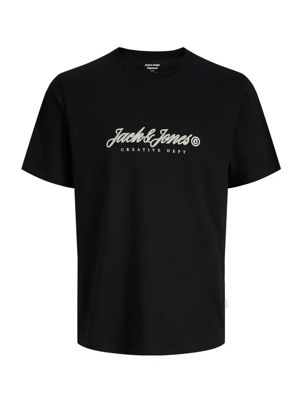 Jack & Jones Plus Jack & Jones Plus Majica 'JORMontauk'  svijetlosiva / crna / bijela