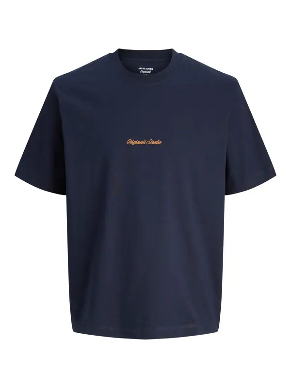 Jack & Jones Plus Jack & Jones Plus Majica 'JORNorrebro'  bež / noćno plava