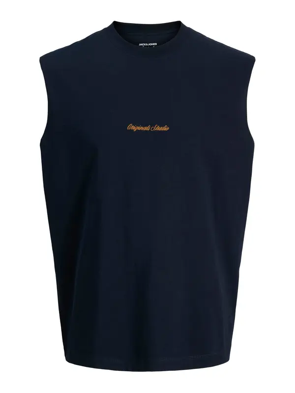 Jack & Jones Plus Jack & Jones Plus Majica 'JORNORREBRO'  noćno plava / narančasta