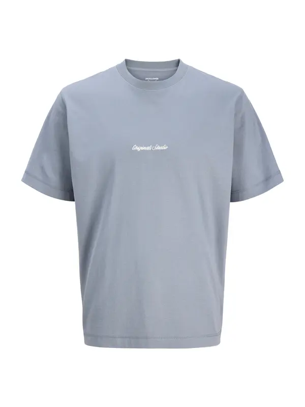 Jack & Jones Plus Jack & Jones Plus Majica 'JORNorrebro'  sivkasto plava / bijela