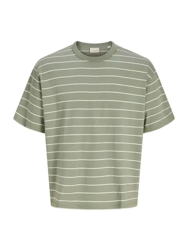 Jack & Jones Plus Jack & Jones Plus Majica 'JORSAVONA'  žad / bijela